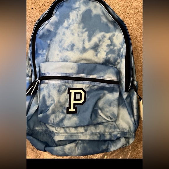 Vs pink campus backpack blue tie dye red roses rare 2017-18 collection - Picture 4 of 12